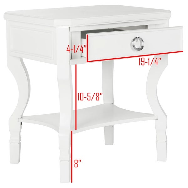 SAFAVIEH Alaia White Side Table - 24