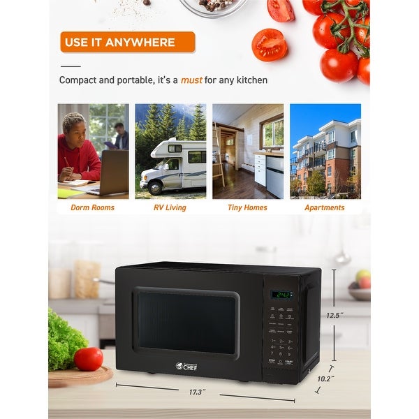 0.7 Cu.Ft Countertop Microwave Oven-Black Shopping - The Best Deals on Over-the-Range Microwaves | 40991530