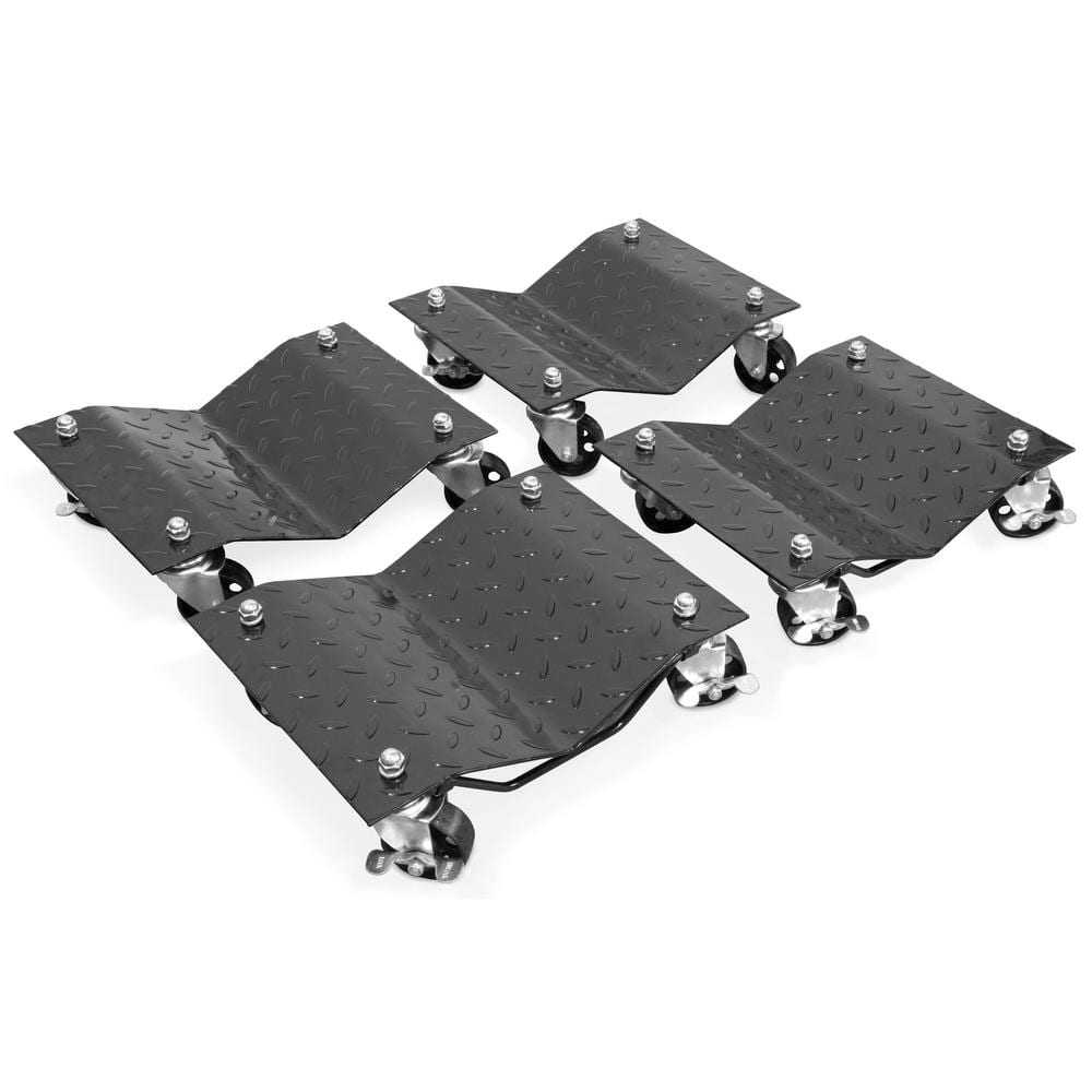 WEN 6000 lbs. Capacity Vehicle Dollies with Brakes (4-Pack) DL6004