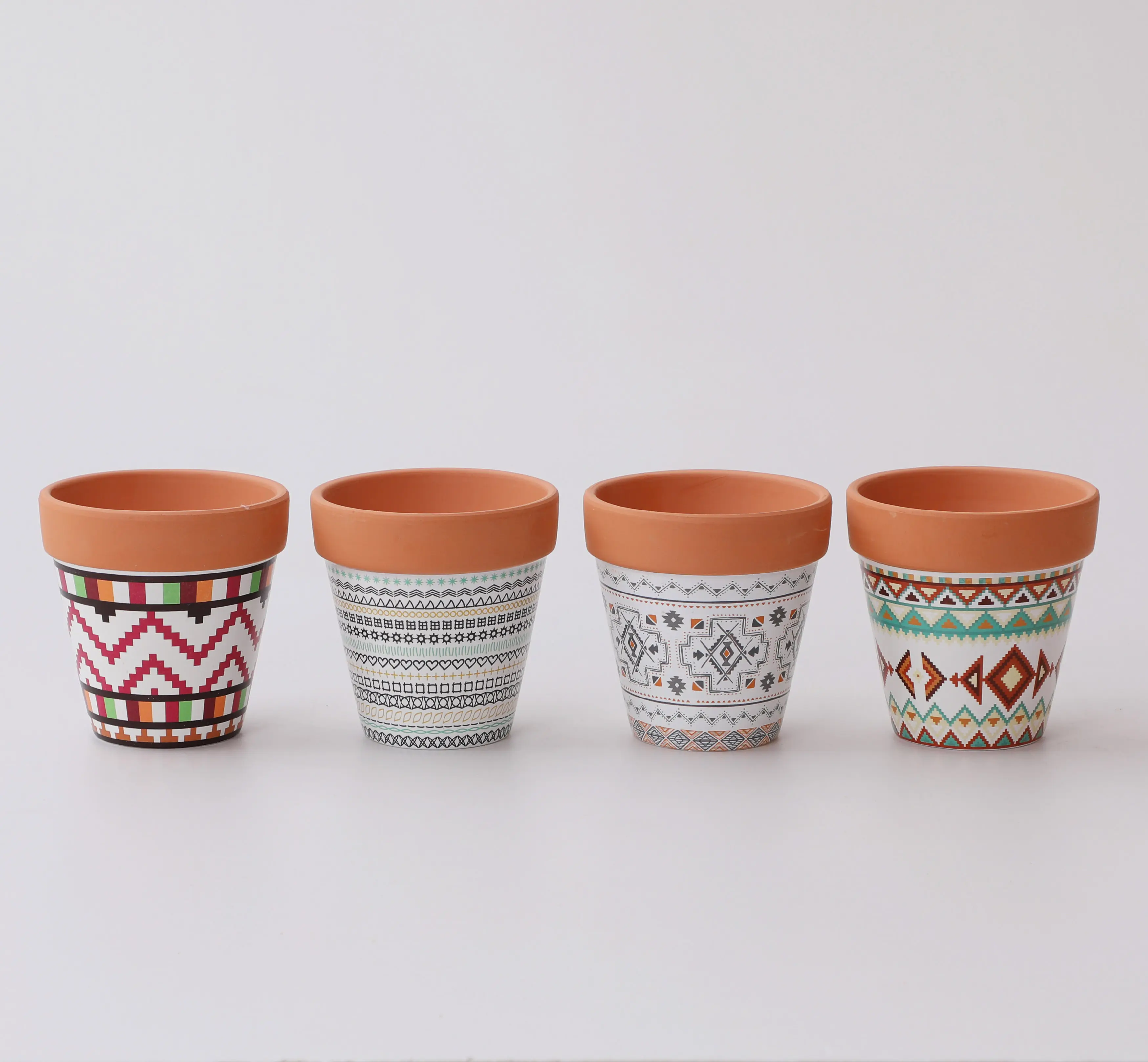 Small Mini Clay Terracotta Cactus Succulent Flower Pots Ceramic Planters with Drainage Holes