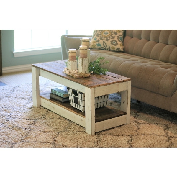 Combo Coffee Table with Shelf