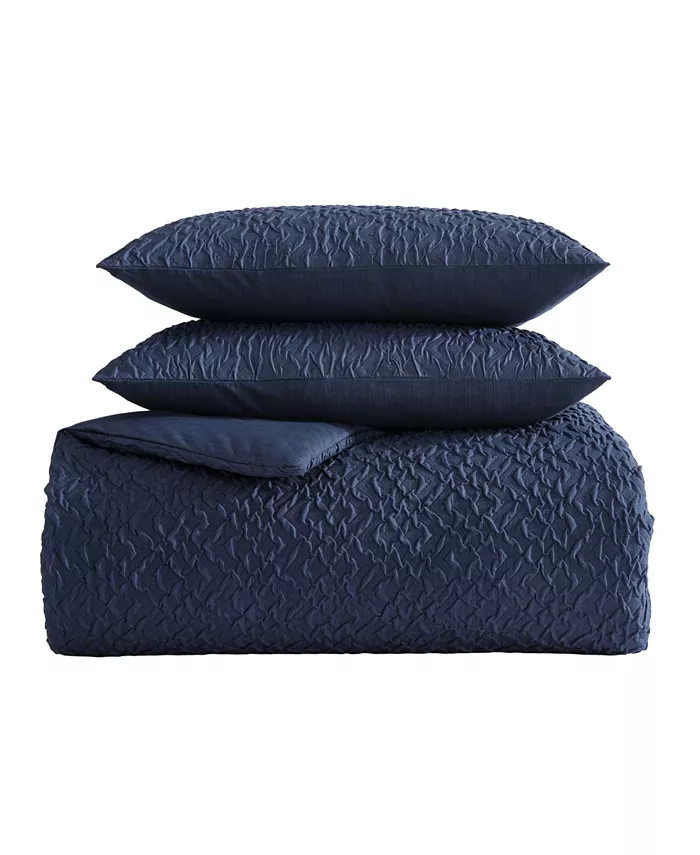 Nautica Point Harbor Embossed 2 Piece Duvet Cover Set， Twin