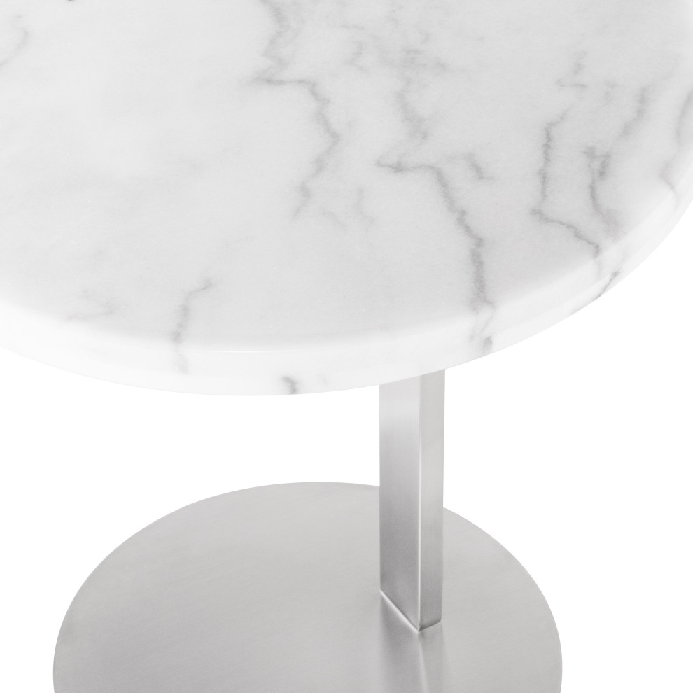 Alize Side Table  White   Contemporary   Side Tables And End Tables   by Kolibri Decor  Houzz