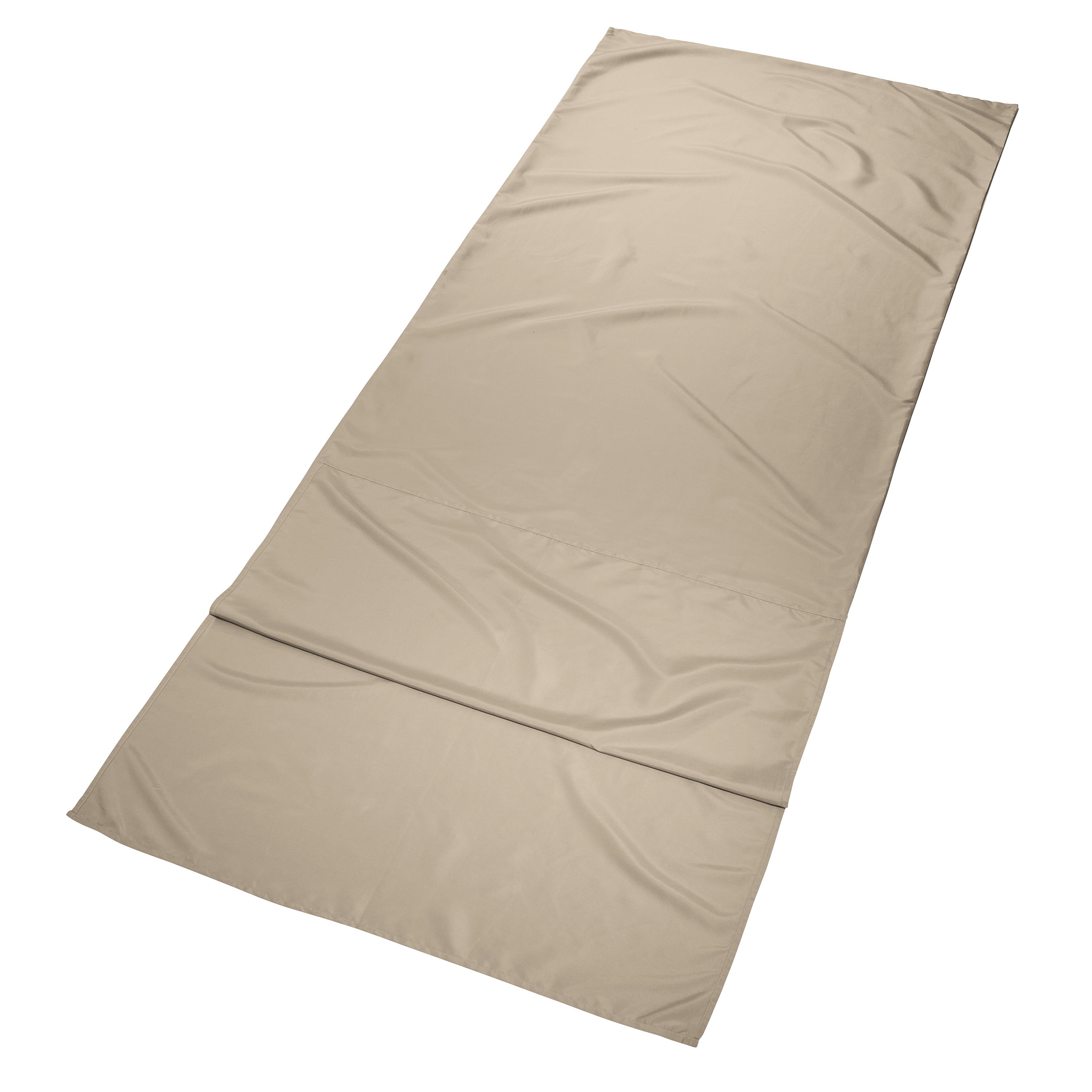 Ozark Trail Breathable Polyester Camping Sleeping Bag Liner Sheet, Beige (78" L x 33.5" W)