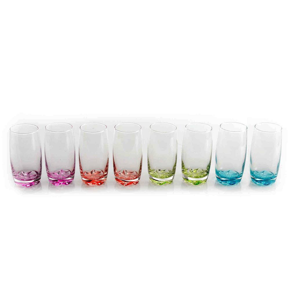 Gibson Home Karissa 8-Piece Assorted Colors Glass Tumbler Set 98596601M