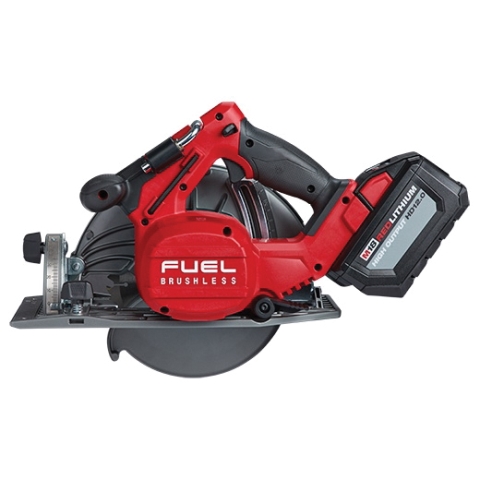 Milwaukee 2732-21HD Circular Saw Kit， Battery Included， 18 V， 12 Ah， 7-1/4 in Dia Blade， 50 deg Bevel