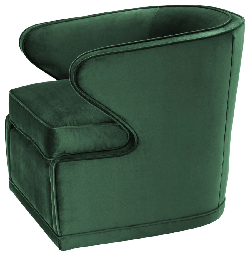 Green Velvet Swivel Chair  Eichholtz Dorset   Contemporary   Armchairs And Accent Chairs   by Oroa   Distinctive Furniture  Houzz