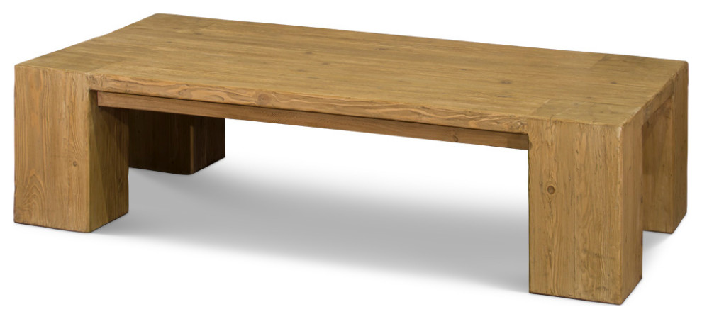 Reclaimed Elmwood Zen Coffee Table   Transitional   Coffee Tables   by China Furniture and Arts  Houzz