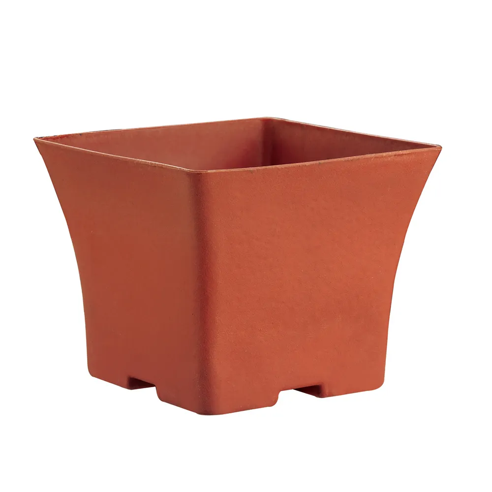 Garden Supplies Black Terracotta Square Plant Pot Plastic Plant Seedling Pots Nursery Flower Pot Flowerpots