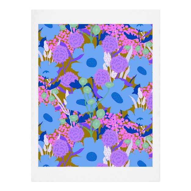 Sewzinski Blue Wildflowers Art Print Society6