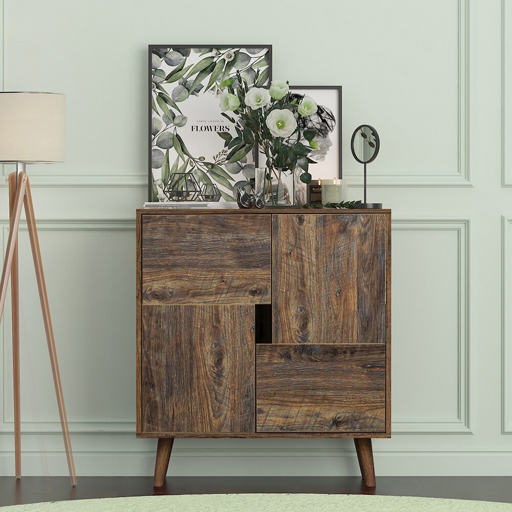 Sideboard，Console Table with Four Storage Spaces， Restaurant Sideboard