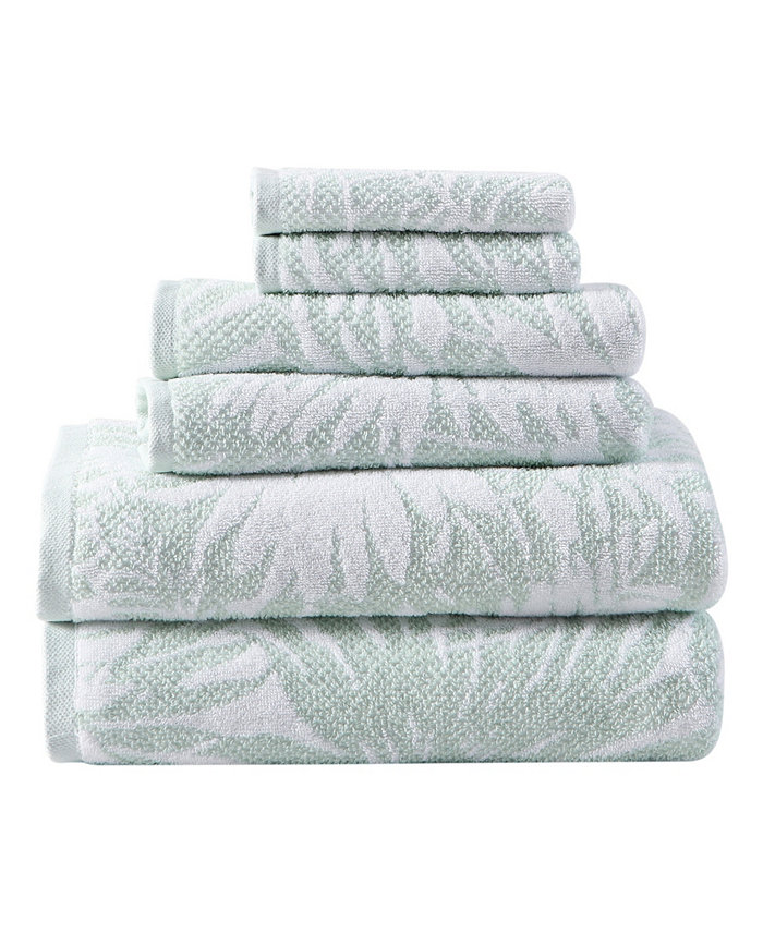 Tommy Bahama Home Lago Palm Cotton Terry 6 Piece Towel Set