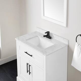 Home Decorators Collection Doveton 36 in. W x 19 in. D x 34.50 in. H Freestanding Vanity in White with White Engineered Stone Top Doveton 36W