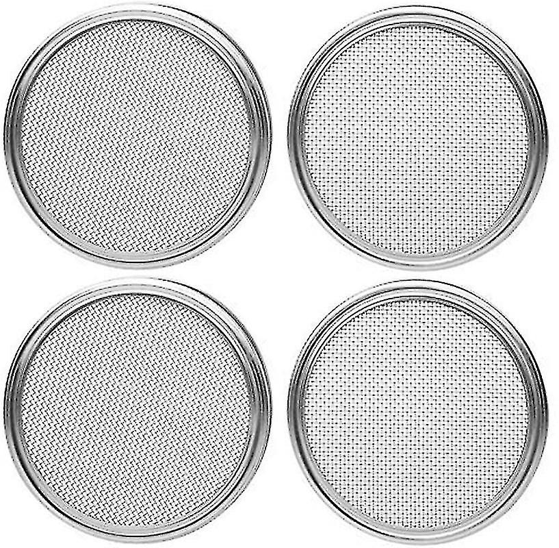 4-pack Stainless Steel Sprout Jar Lid Kit For Excellent Ventilation Wide Mouth Mason Jars Mason Jars For Making