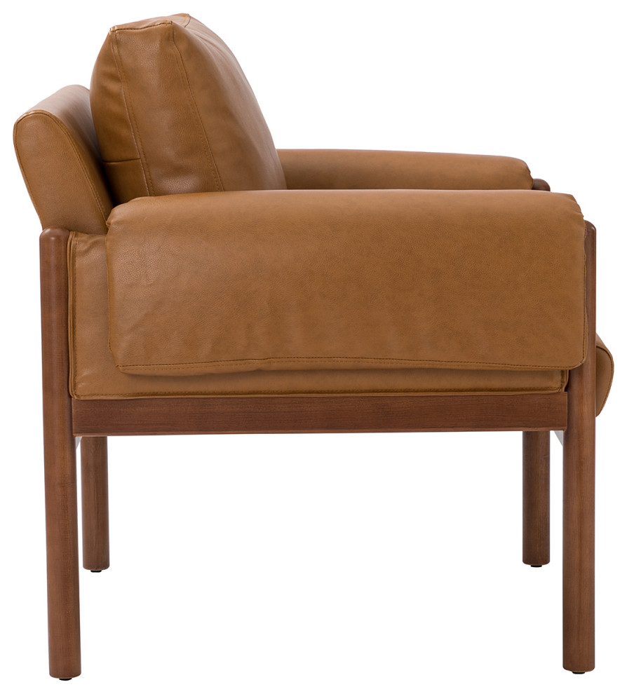 Contemporary Comfy Arm Chair Set With Solid Wood Legs   Midcentury   Armchairs And Accent Chairs   by Karat Home  Houzz