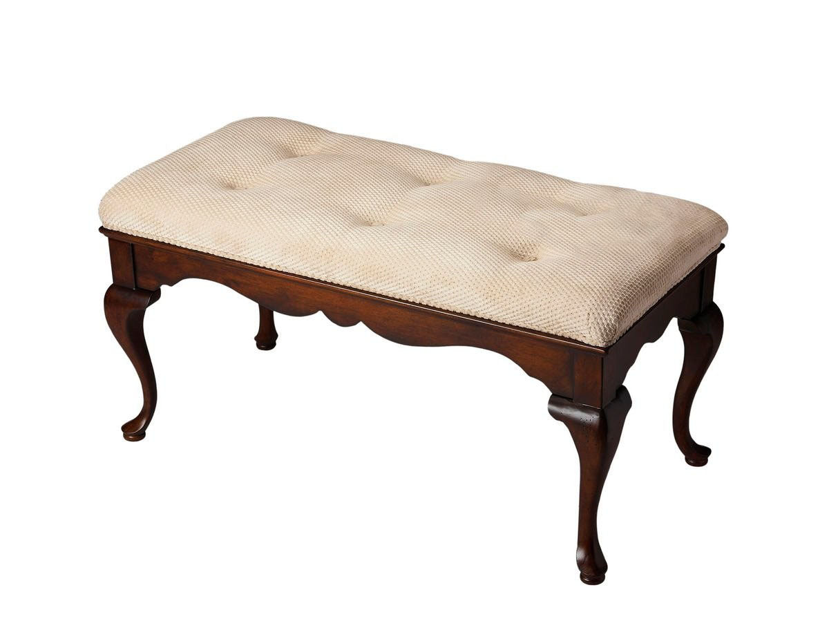 Offex Traditional Rectangular Bedroom Bench - Dark Brown