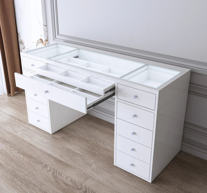 IVFT-LUXESLAYNM-WHT-N |  SlayStation® Luxe Premium Vanity Table