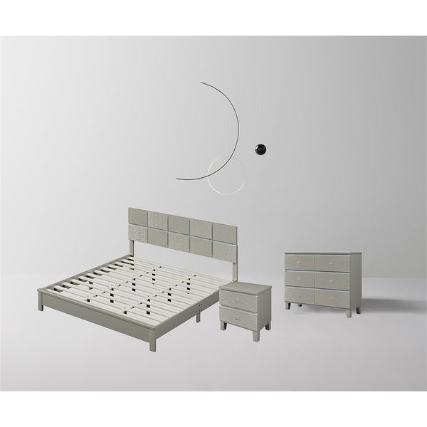 Silver Bedroom Sets 3 Piece - - 37475883