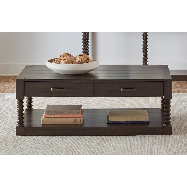 Coaster Furniture Meredith Coffee Bean 2-drawer Coffee Table