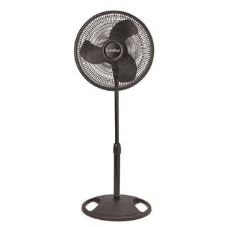 Lasko Adjustable-Height 16 in. 3 Speed Black Oscillating Pedestal Fan 2521