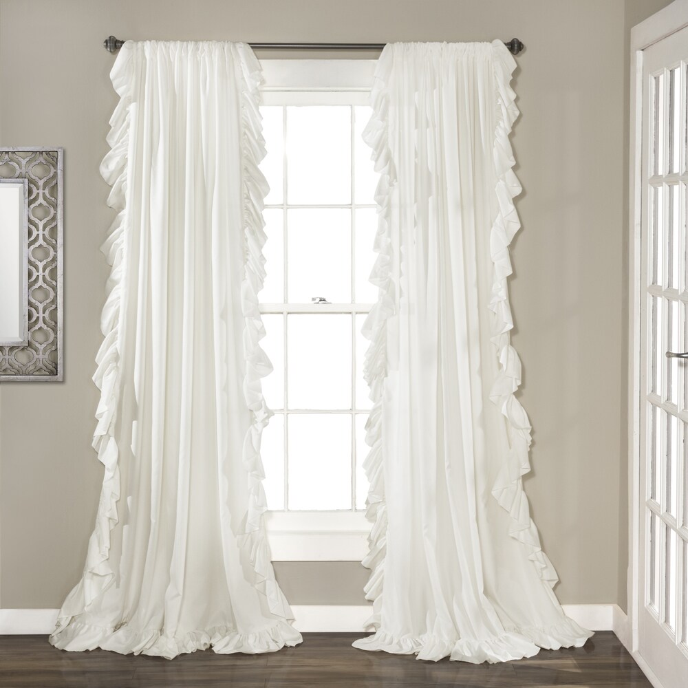 The Gray Barn Gila Ruffled Edge Curtain Panel Pair