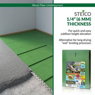 STEICO 2160 sq.ft. 2 ft. x 3 ft. x 6 mm Wood Fiber Underlayment - Sound Barrier for Laminate Vinyl LVT Hardwood Floors 361231-B