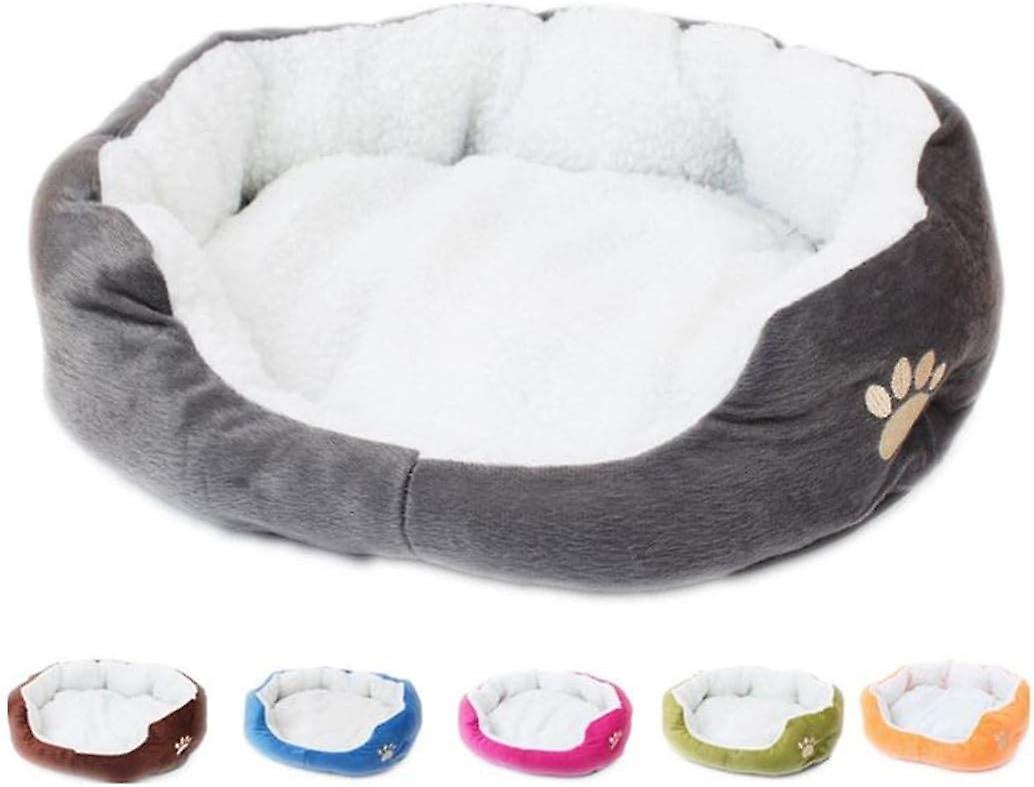 Pet Bed For Cats And Small Medium Dogs Basket With Cushion Round Or Oval Donut Shape Nesting Pet Bed，gray，50 * 40，b