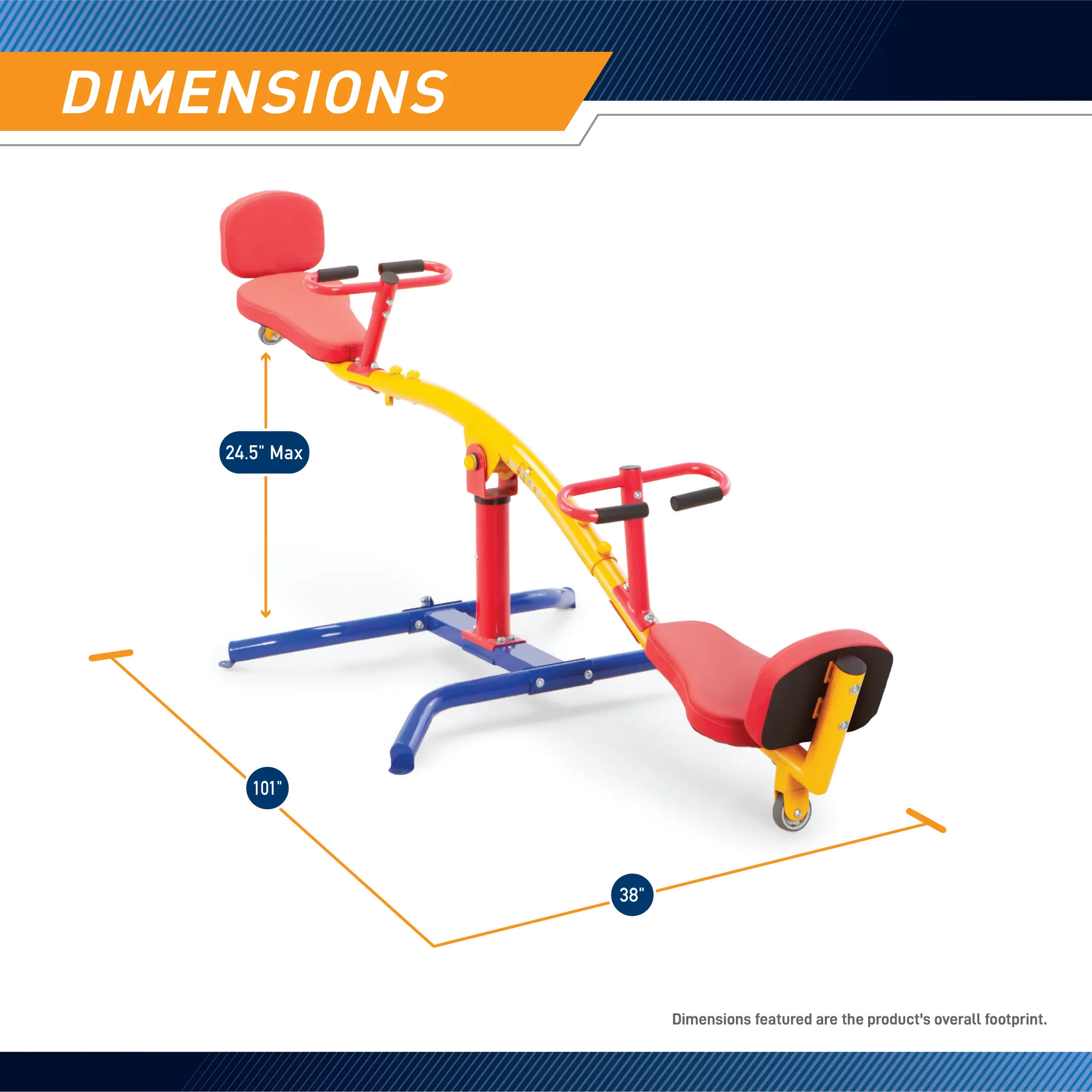 Gym Dandy Kids Playground Spinning Teeter Totter