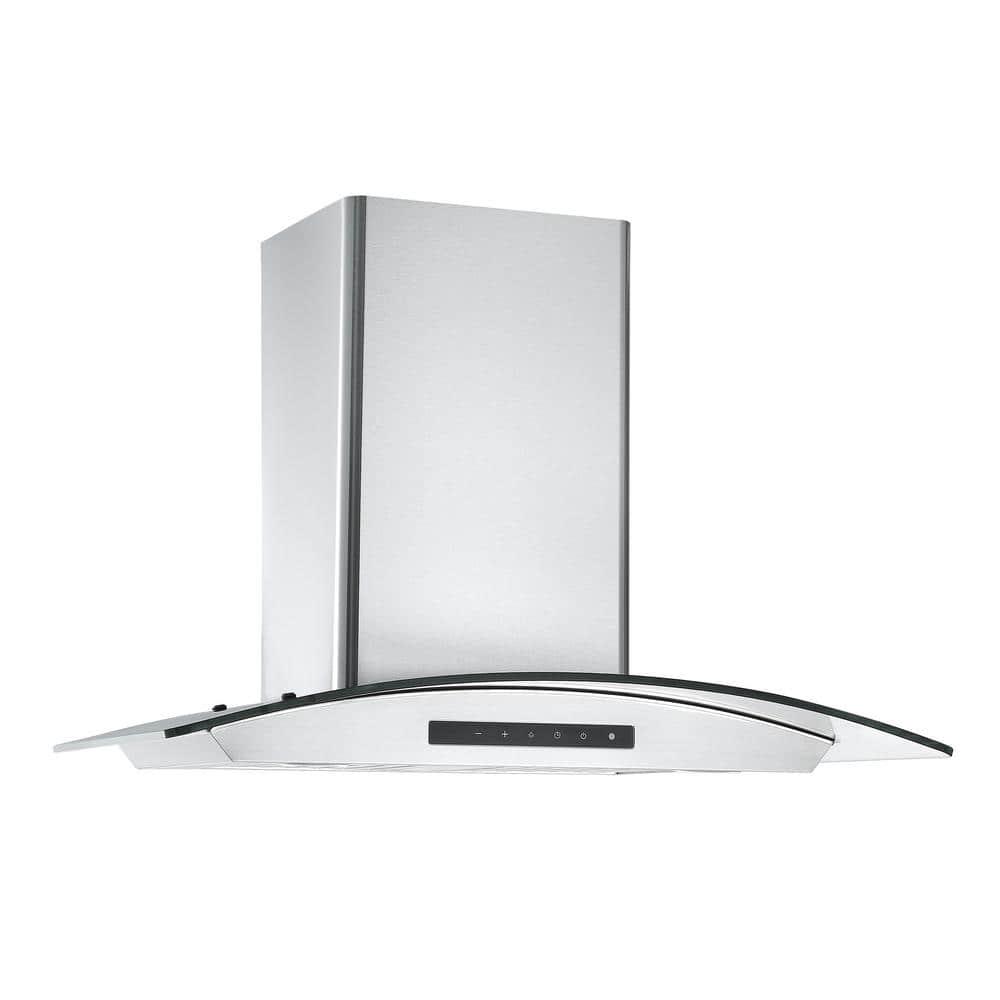 Ancona GCL630 30 in Convertible Wall Mounted Range Hood in Stainless Steel with Night Light Feature