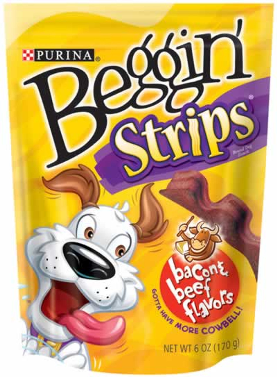 Purina Beggin' Strips Bacon and Beef Dog Treats， 6 Oz.