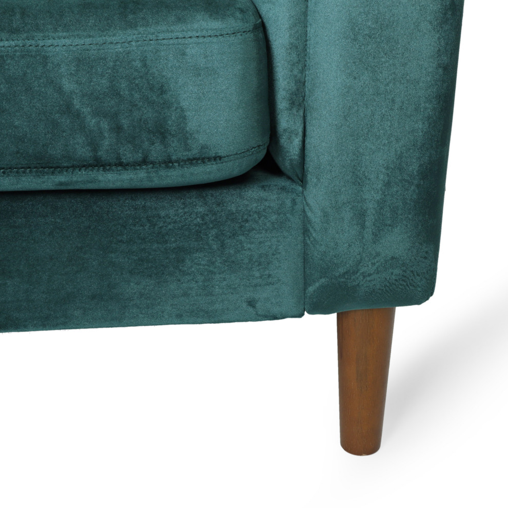 Susan Contemporary Velvet 3 Seater Sofa   Midcentury   Sofas   by GDFStudio  Houzz