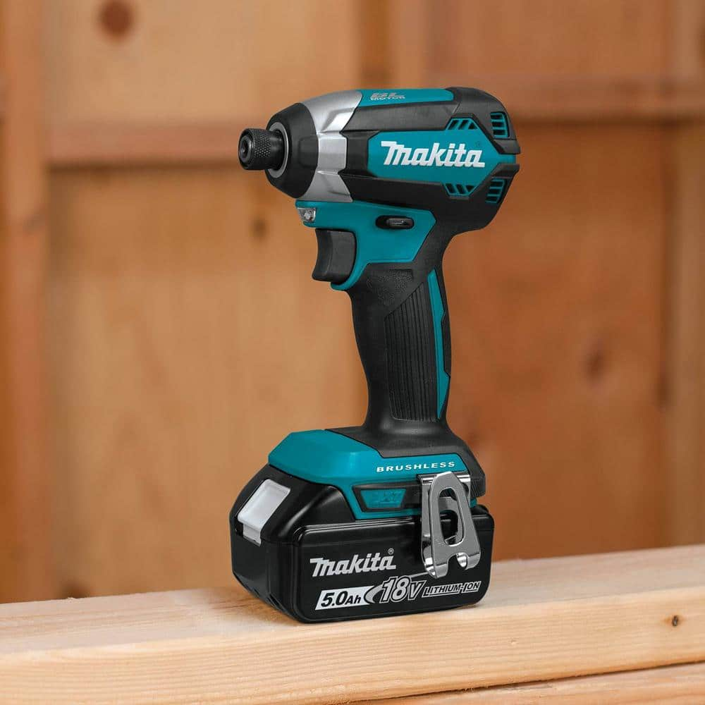 Makita 18V LXT Lithium-Ion Brushless Cordless 2-Piece Combo Kit (Hammer Drill/ Impact Driver) 5.0 Ah XT269T