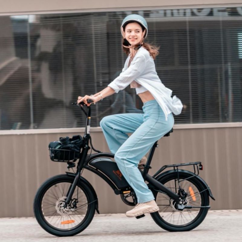 European warehouse new design small size ebike ith child seat 20 inch fold 48v 350w electric cycle for women kukirin v1pro