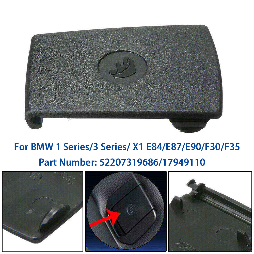 ALLTIMES Black Rear Child Seat Safety Anchor ISOFix Cover， for BMW 1 Series/3 Series/ X1 E84/E87/E90/F30/F35 (52207319686)