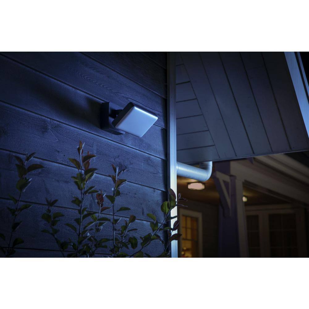 Philips Hue Welcome Outdoor Smart Flood Light Soft White (2700K) Integrated LED (1-Pack) 1743630V7