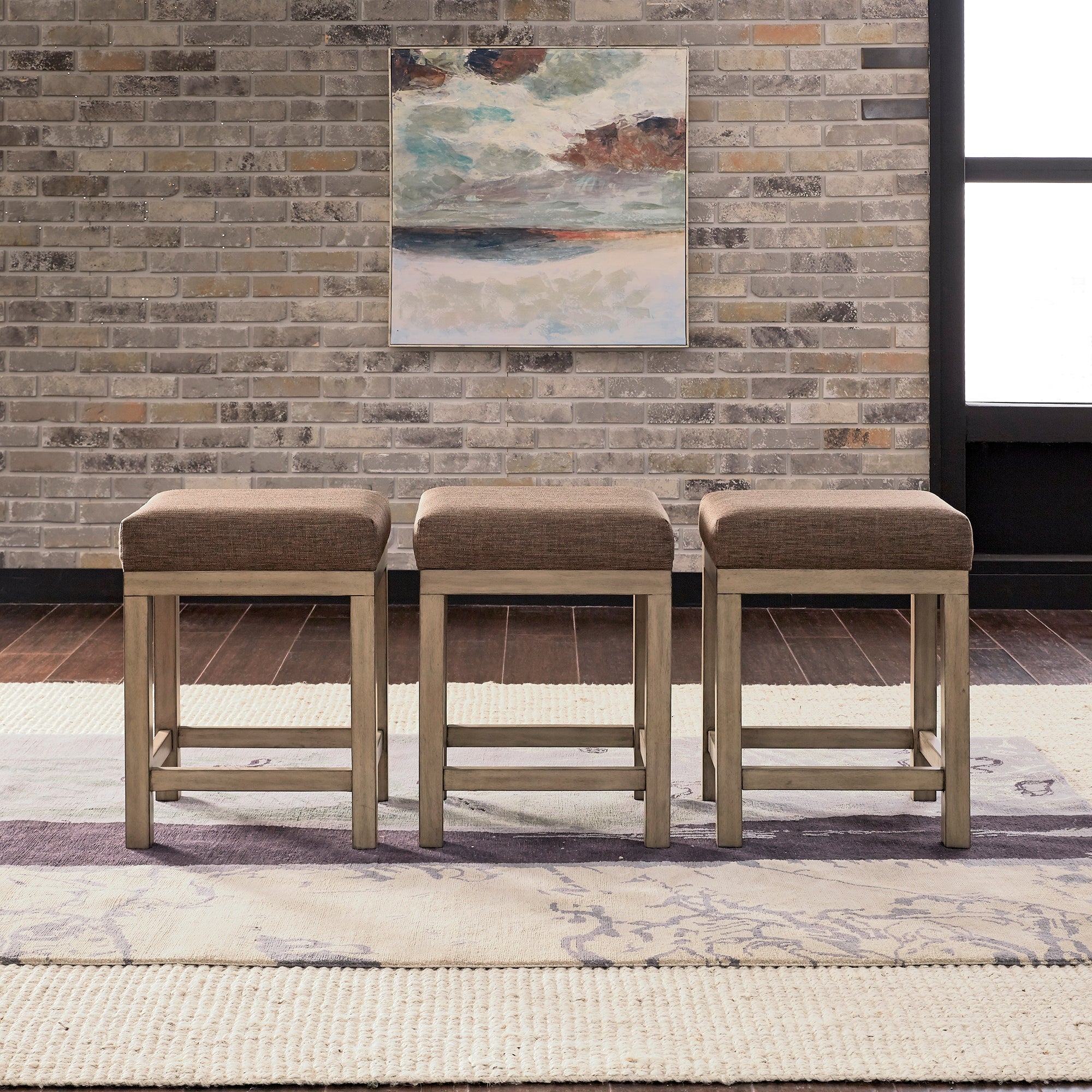 Sun Valley Sandstone Uph Console Stools (3 Piece Set)