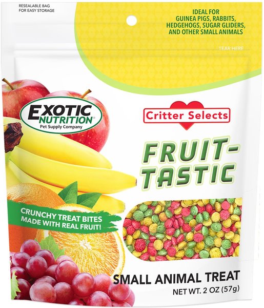 Exotic Nutrition Critter Selects Fruit-Tastic Small Animal Treats， 2-oz bag