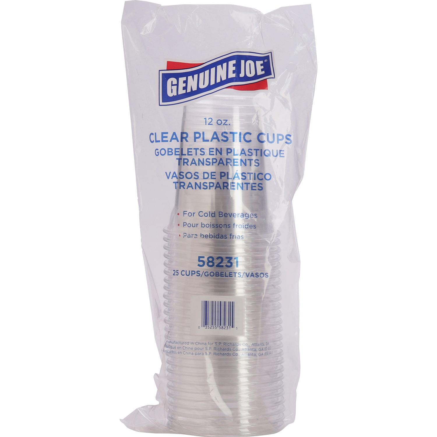 Clear Plastic Cups by Genuine Joe GJO58231CT