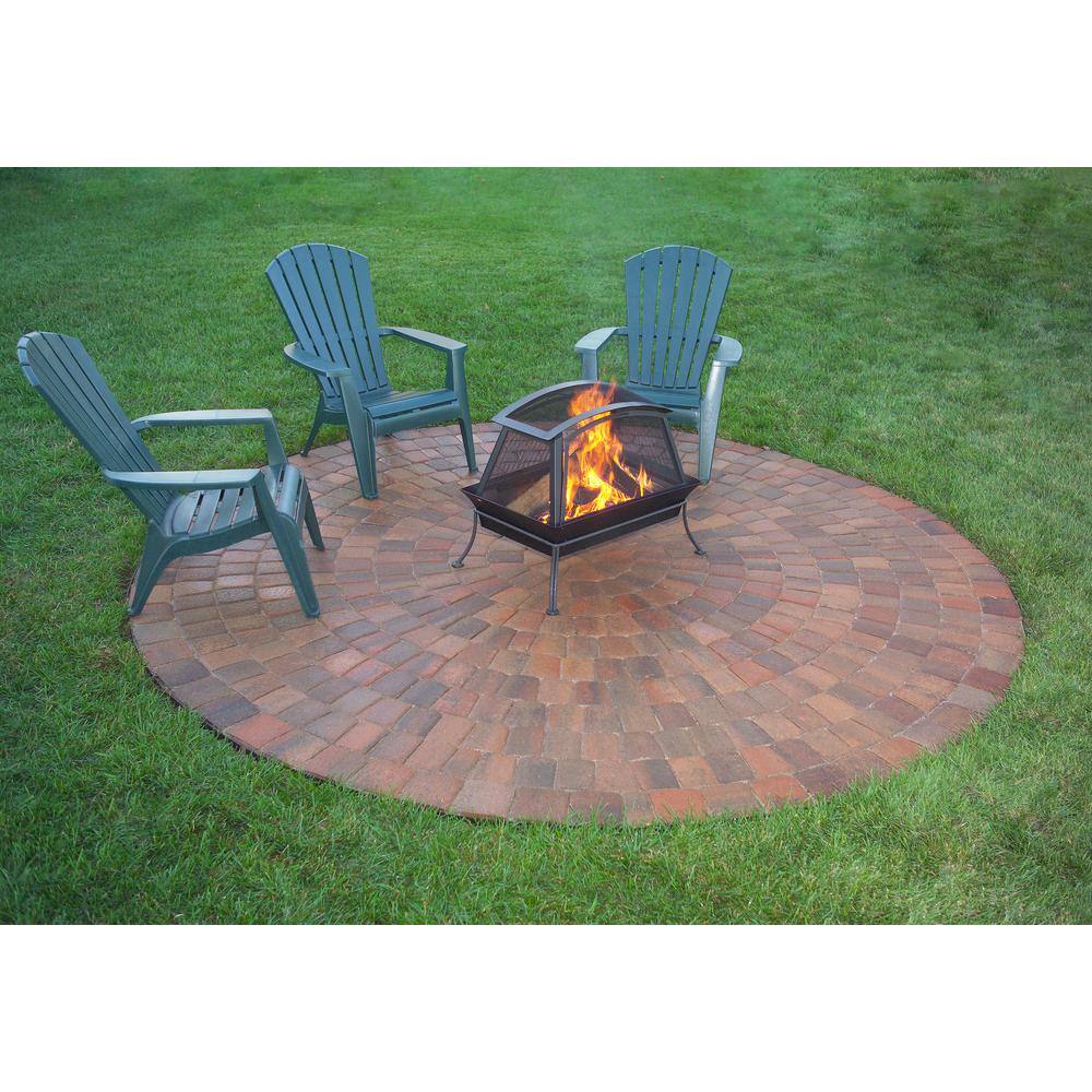 Anchor 9 ft. x 9 in. Autumn Blend Dutch Cobble Concrete Paver Circle Kit 10154808