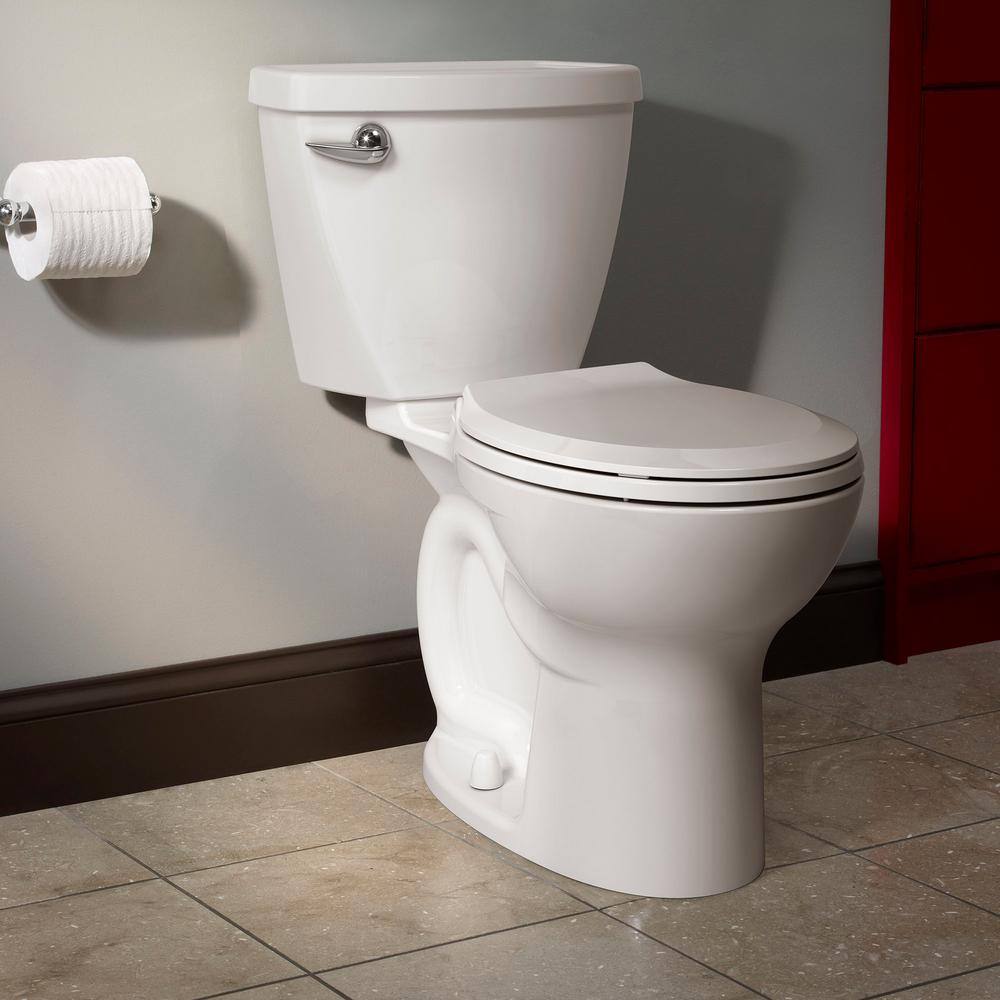 American Standard Cadet 3 PowerWash 10 in. Rough-in 2-Piece 1.28 GPF Single Flush High-Efficiency Round Toilet in White 270DB101.020