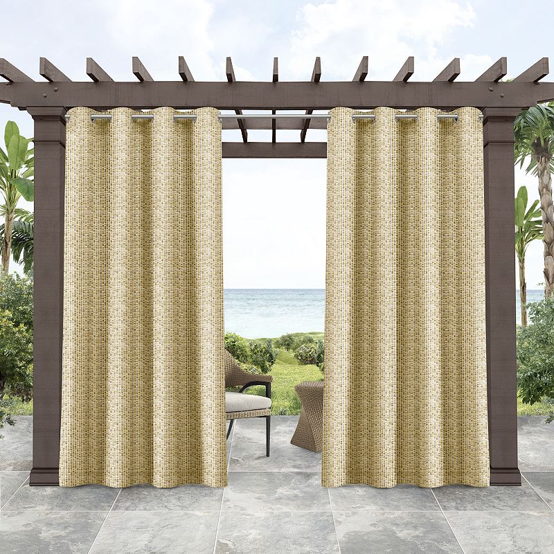 Tommy Bahama Indoor/Outdoor Mosaic Light Filtering 2-panel Window Curtain Set