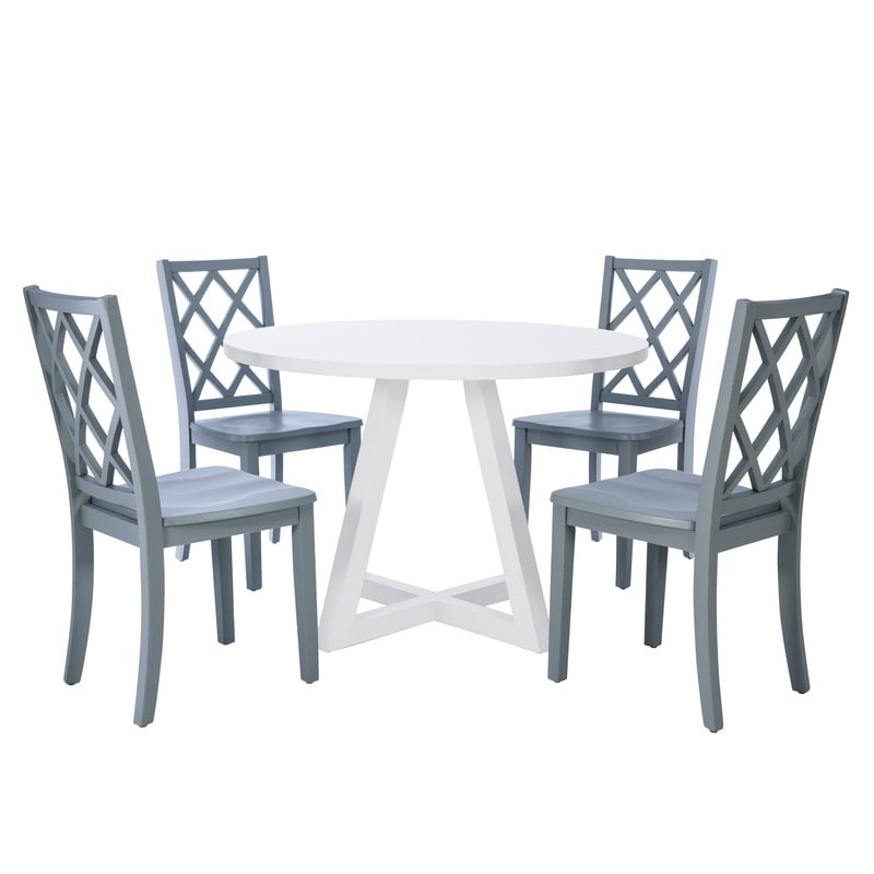 Catron White Round Dining Table