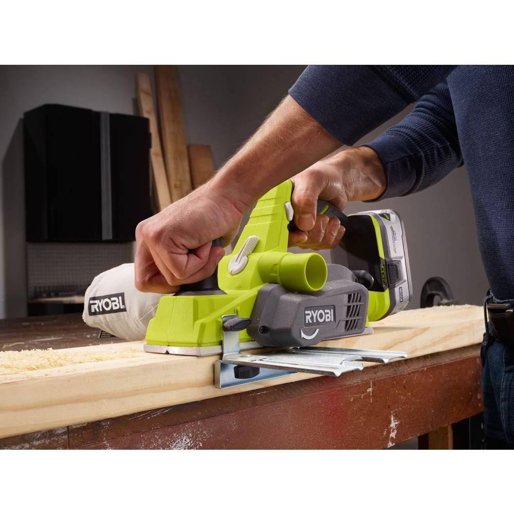 RYOBI ONE+ 18V Cordless 3-14 in. Planer with Dust Bag with FREE 2.0 Ah Battery P611-PBP006