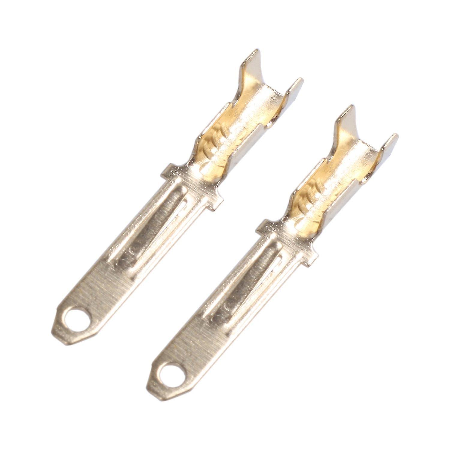 Male Spade Crimp Terminals Wiring Connectors， 2.8 Mm， Gold Tone， 10 Piece