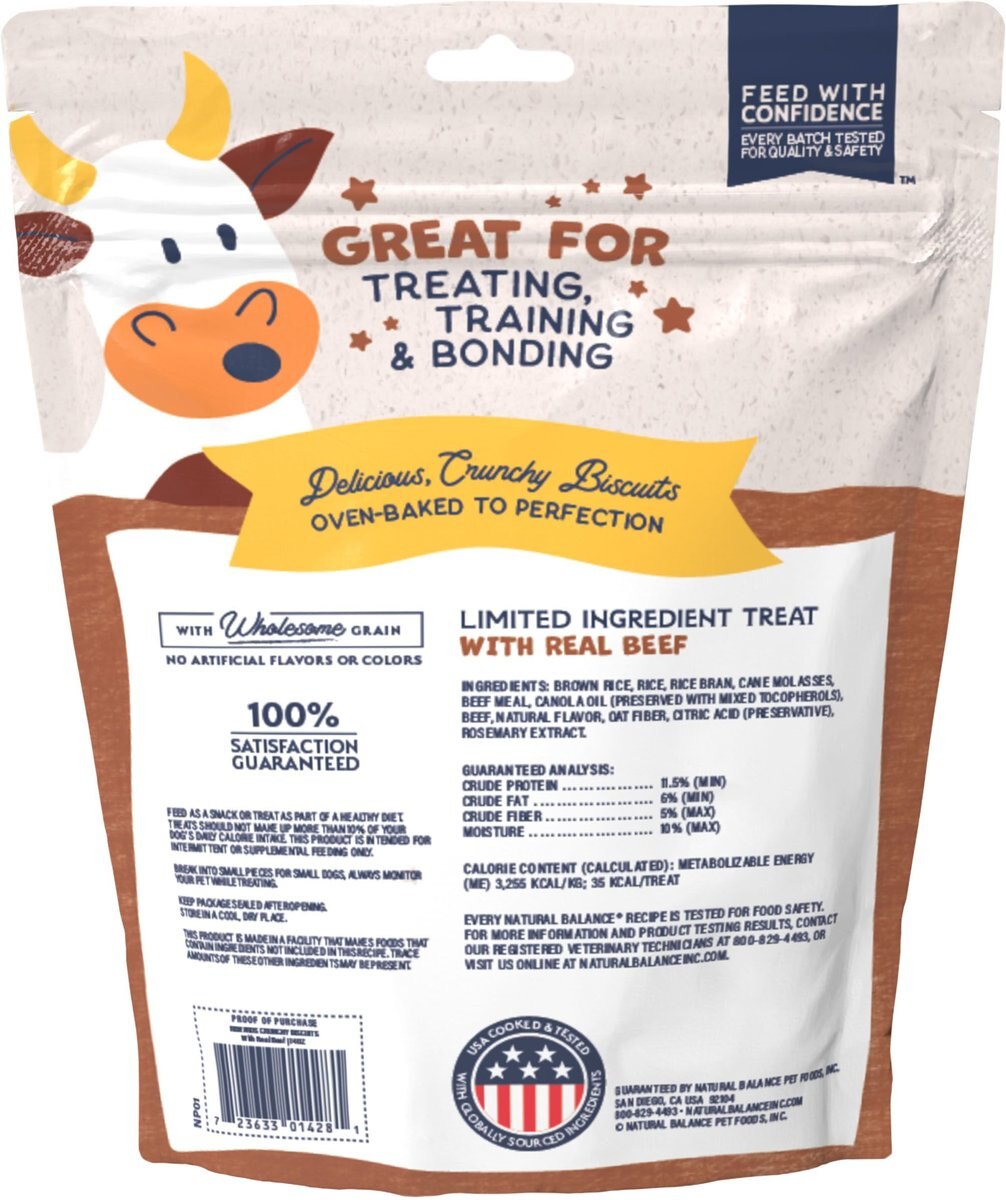 Natural Balance Rewards Crunchy Biscuits With Real Beef Dog Treats