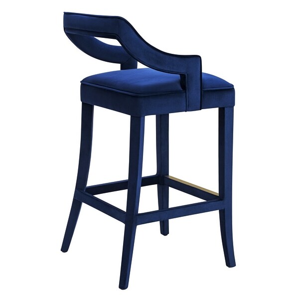  Navy Velvet Counter Stool