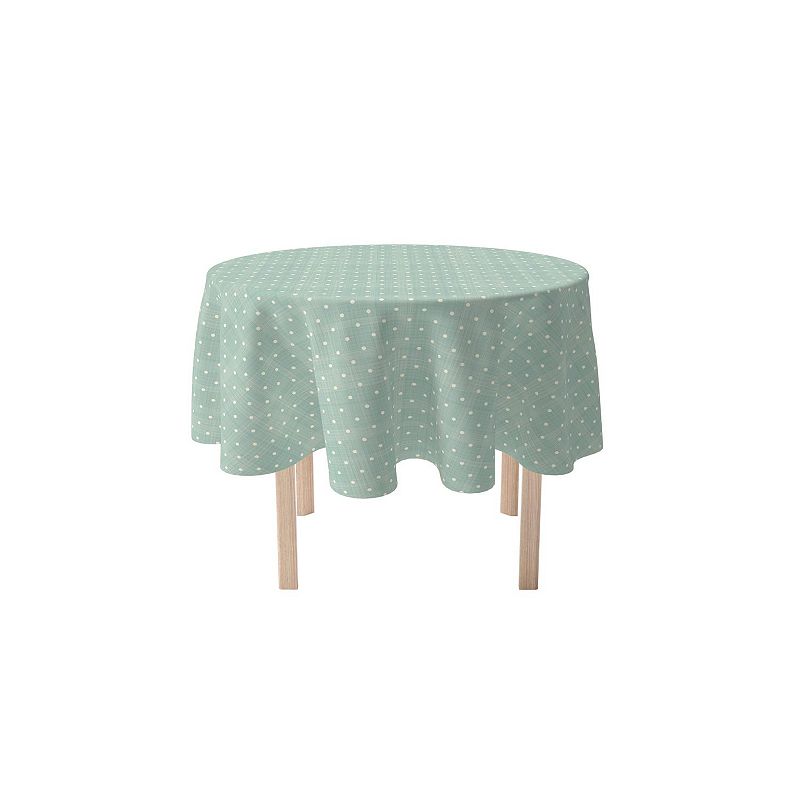 Round Tablecloth， 100% Polyester， 90 Round， Textured Dots