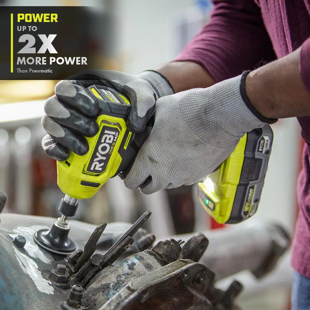 RYOBI PSBDG01B ONE+ HP 18V Brushless Cordless Compact 1/4 in. Right Angle Die Grinder (Tool Only)