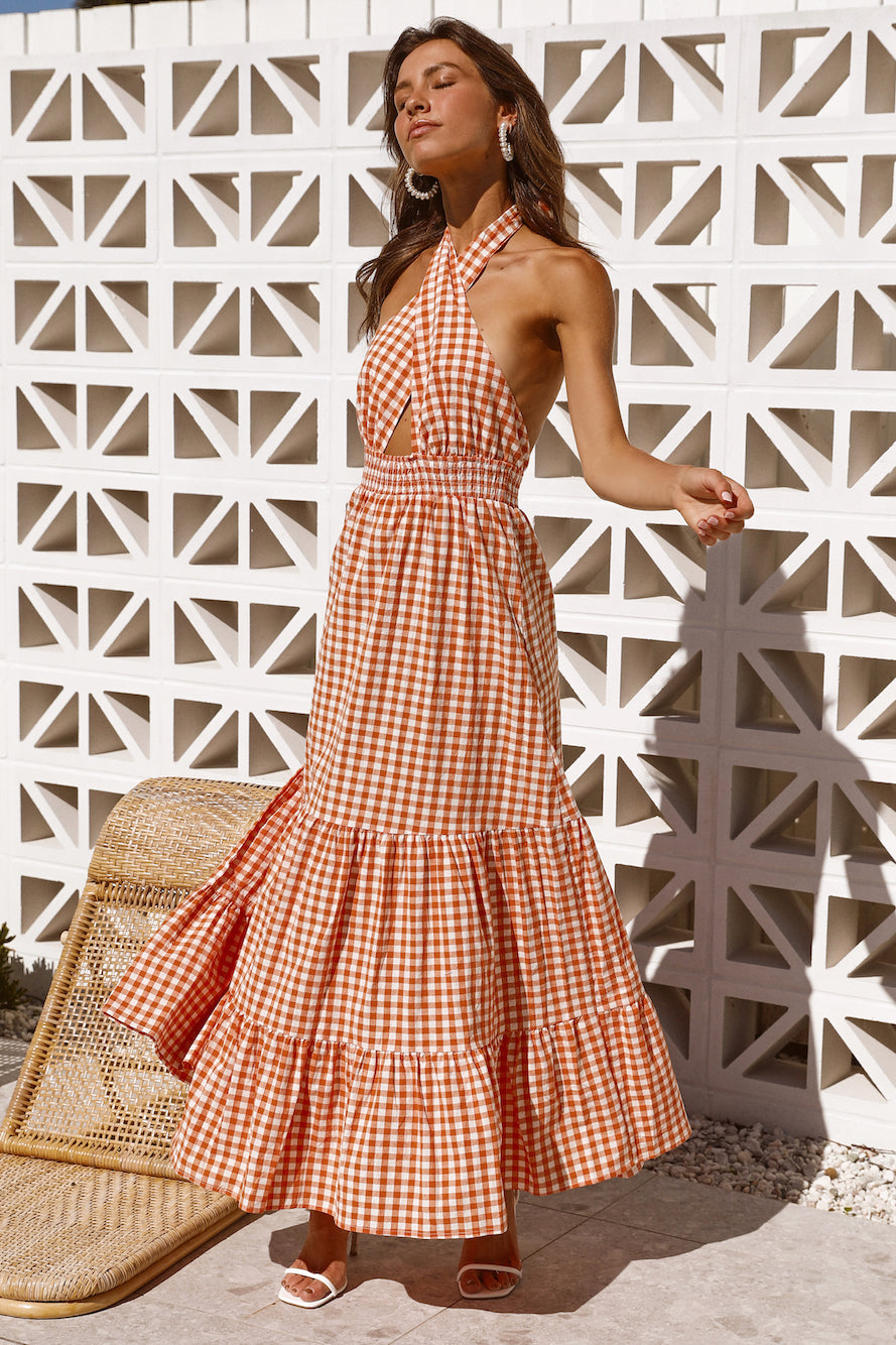 Important Piece Maxi Dress Orange