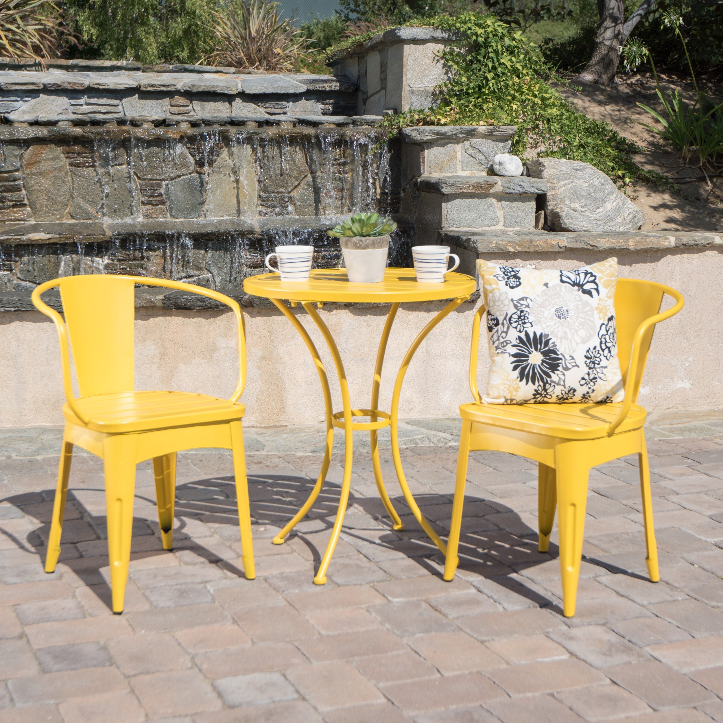 Collins Outdoor 3 Piece Iron Bistro Set